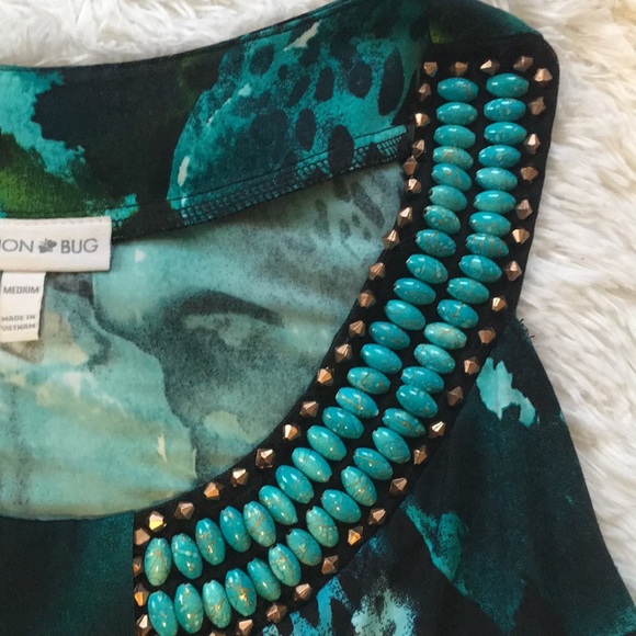 Fashion Bug sleeveless beaded top size Medium - Picture 5 of 11